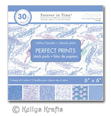(image for) 6 x 6 Patterned Papers - Perfect Prints, Blue Garden (30 Sheets)