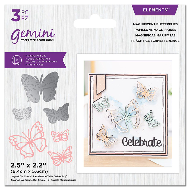 (image for) Gemini Cutting Die, Outline - Magnificent Butterflies