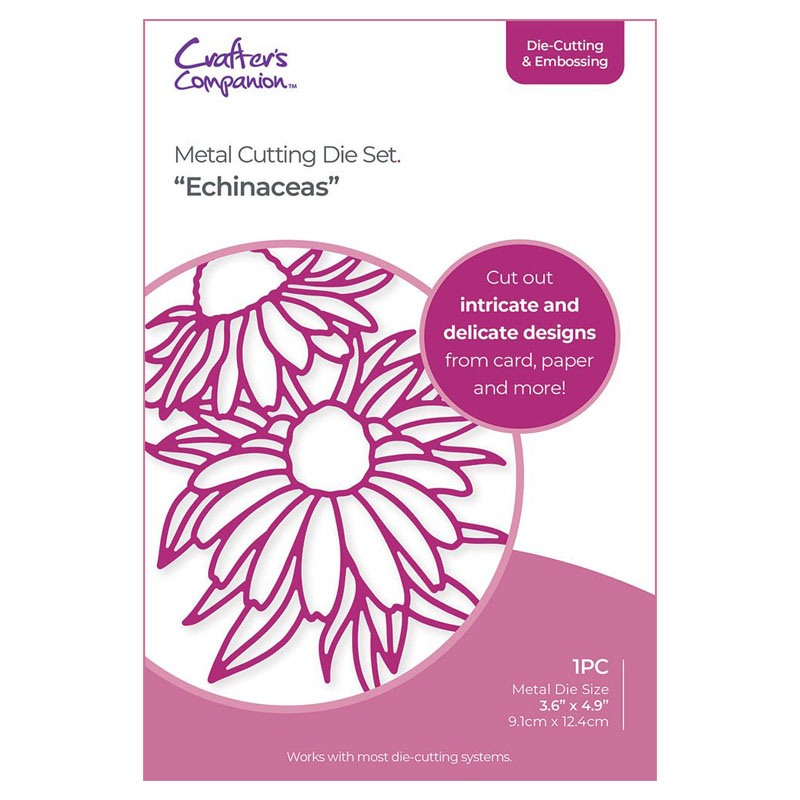 (image for) Crafters Companion Cutting Die, Large Outline Floral - Echinaceas