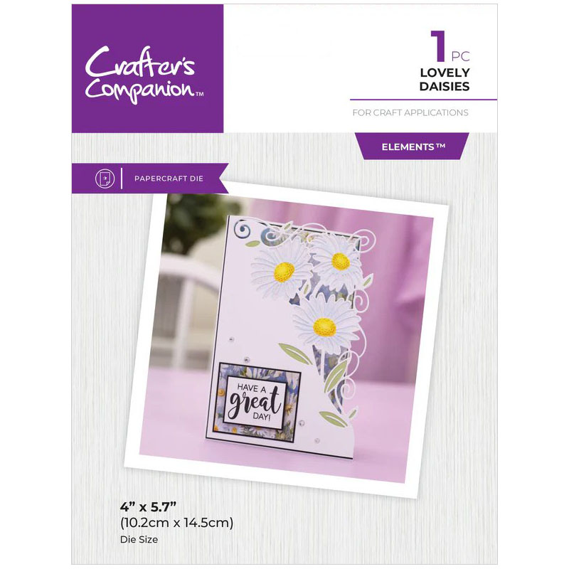 (image for) Crafters Companion Cutting Die, Corner Edge'ables - Lovely Daisies
