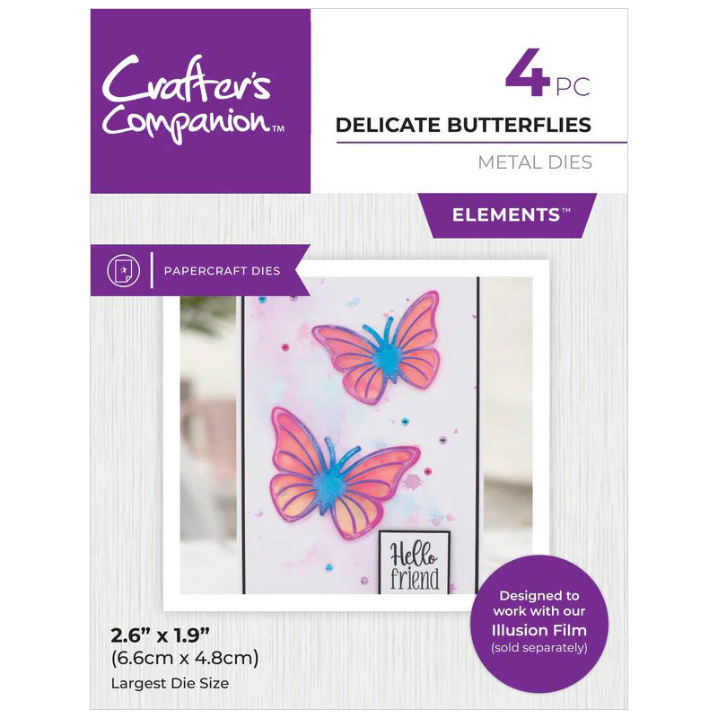 (image for) Crafters Companion Cutting Die, Elements - Delicate Butterflies