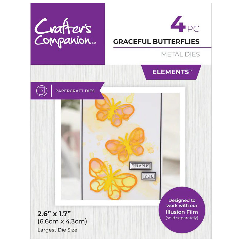 (image for) Crafters Companion Cutting Die, Elements - Graceful Butterflies