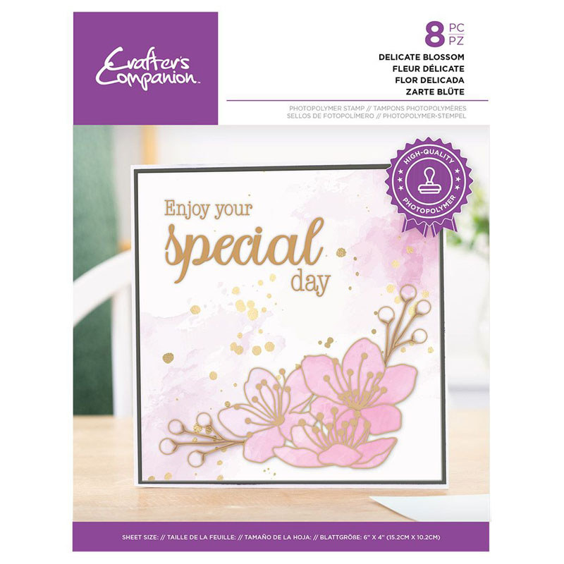 (image for) Crafters Companion Stamp Set, Outline Floral - Delicate Blossom