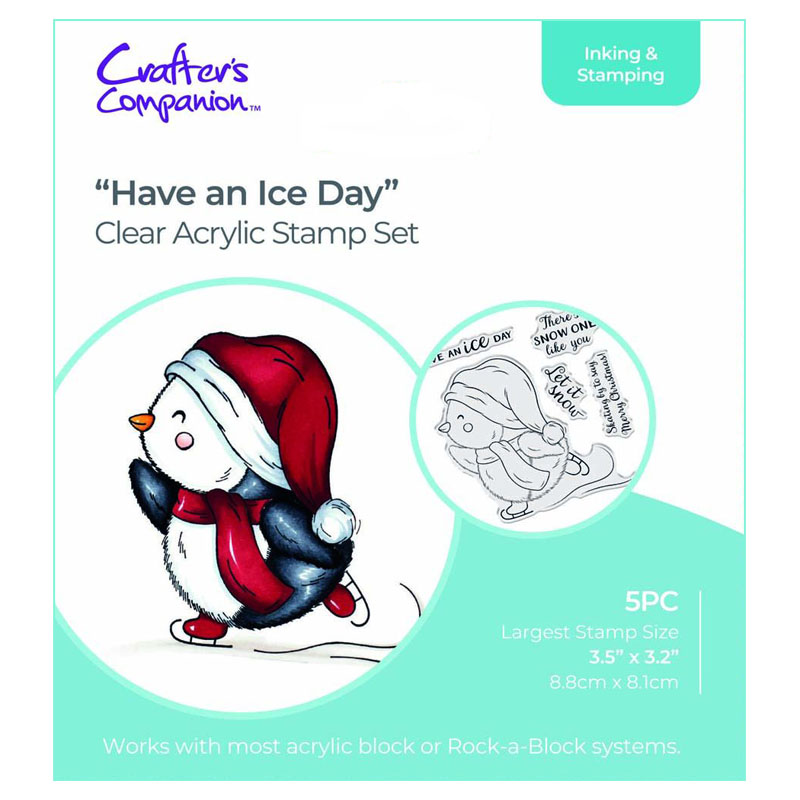 (image for) Crafters Companion Stamp Set, Cute Penguin - Have An Ice Day