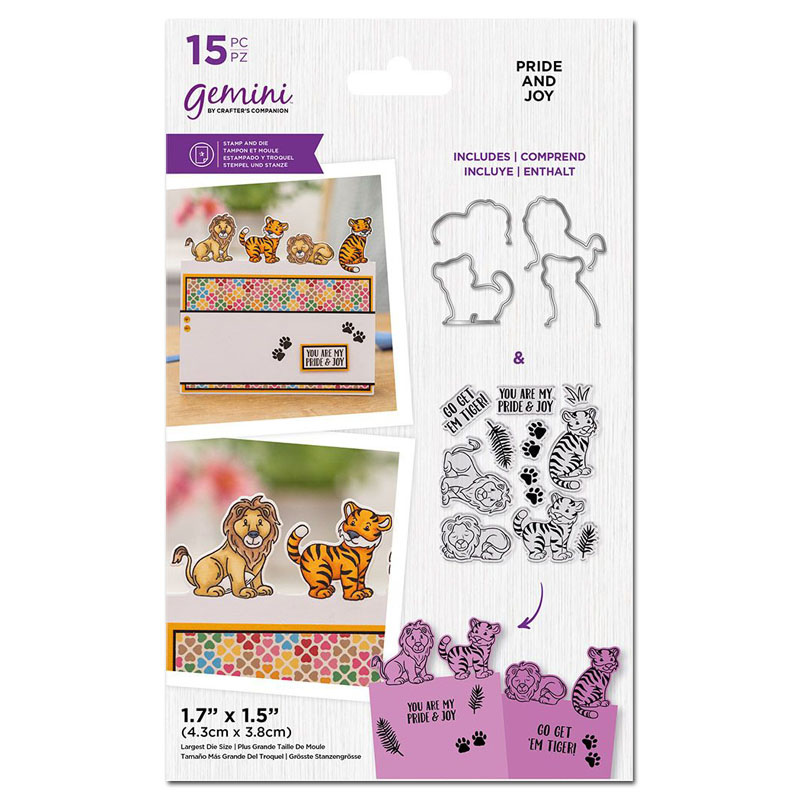 (image for) Crafters Companion Die & Stamp Set, Cute Character Edge - Pride And Joy
