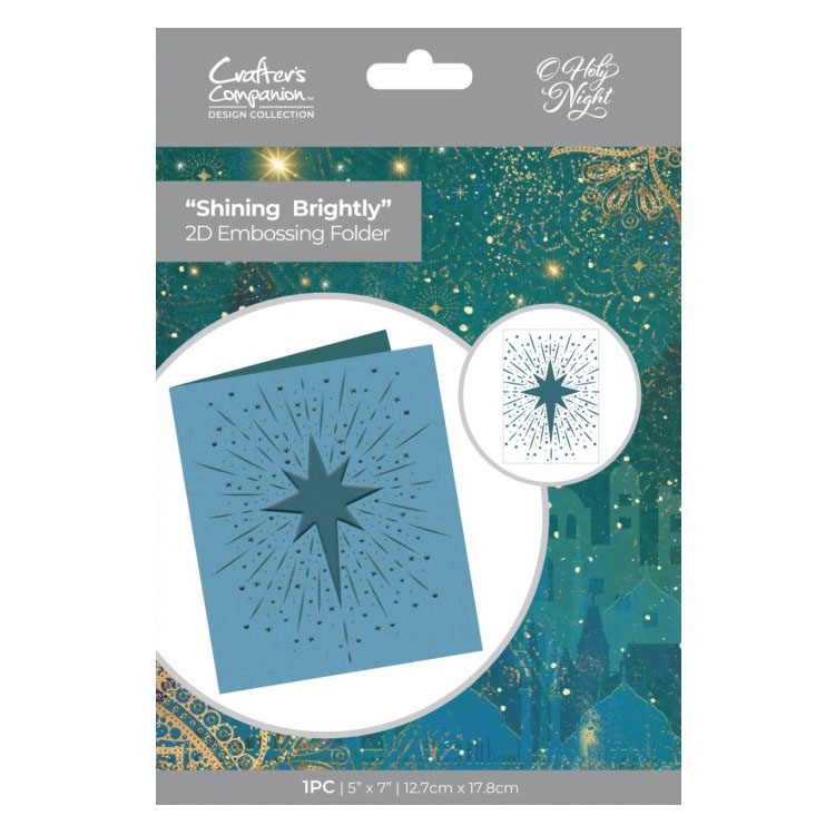 (image for) Crafters Companion Embossing Folder, O Holy Night - Shining Brightly