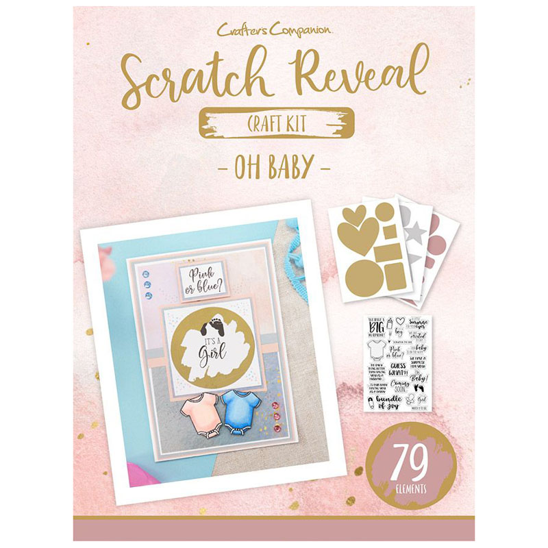 (image for) Crafters Companion Scratch Reveal Craft Kit & Stamp Set - Oh Baby