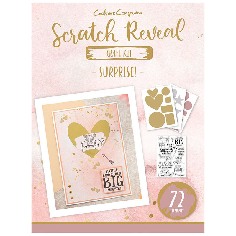 (image for) Crafters Companion Scratch Reveal Craft Kit & Stamp Set - Surprise!