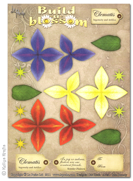 (image for) Decoupage A4 Sheet - Build A Blossom, Clematis