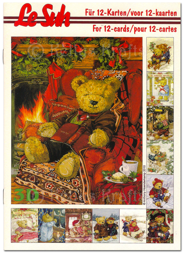(image for) A5 Decoupage Booklet, 12 Pages - Christmas Bears (345653)
