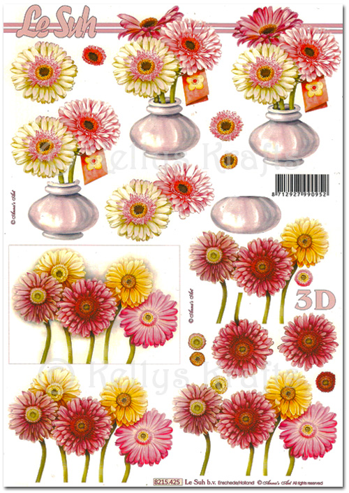(image for) 3D Decoupage A4 Sheet - Floral (8215425)