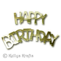 (image for) Gold Die Cut Happy Birthday Word (3 Sets)
