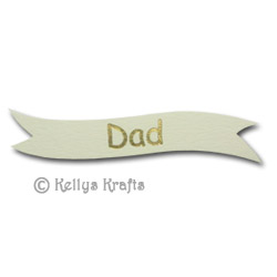 (image for) Die Cut Banner - Dad, Gold on Cream (1 Piece)