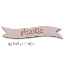 (image for) Die Cut Banner - Auntie, Pink on Pink (1 Piece)