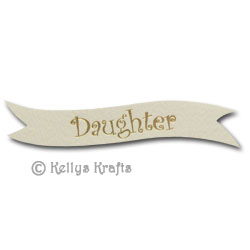 (image for) Die Cut Banner - Daughter, Gold on Cream (1 Piece)
