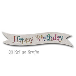(image for) Die Cut Banner - Happy Birthday, Multicolour on White (1 Piece)