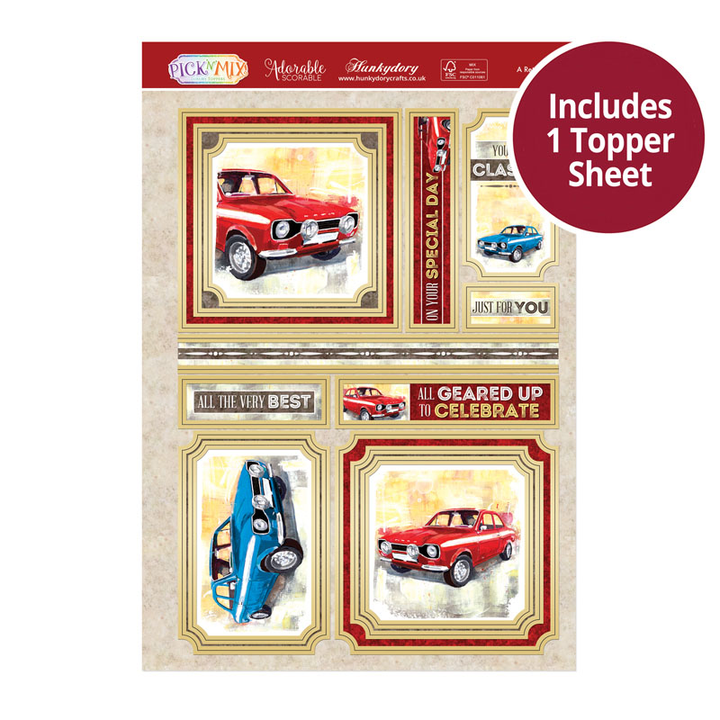 (image for) Die Cut Topper Sheet - A Retro Ride (963)