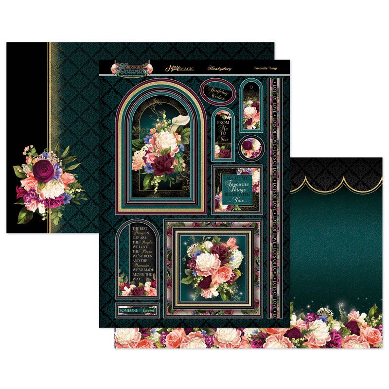 Die Cut Topper Set - Midnight Botanica, Favourite Things - £2.99