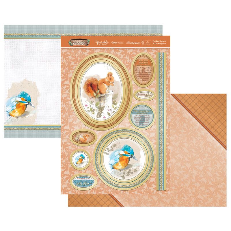 (image for) Die Cut Topper Set - Woodland Wildlife, Red Squirrel & The Kingfisher