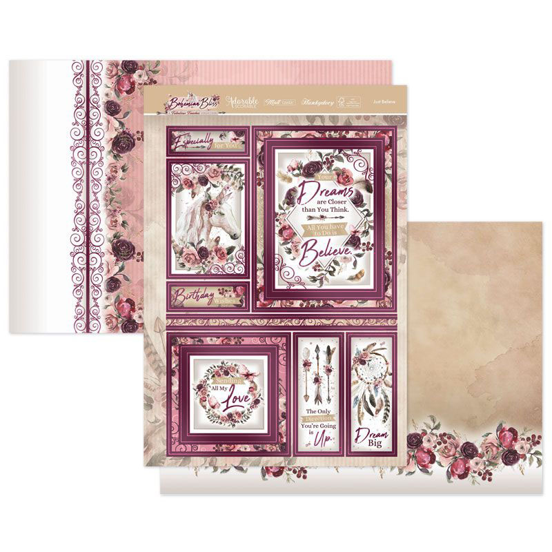 (image for) Die Cut Topper Set - Bohemian Bliss, Just Believe