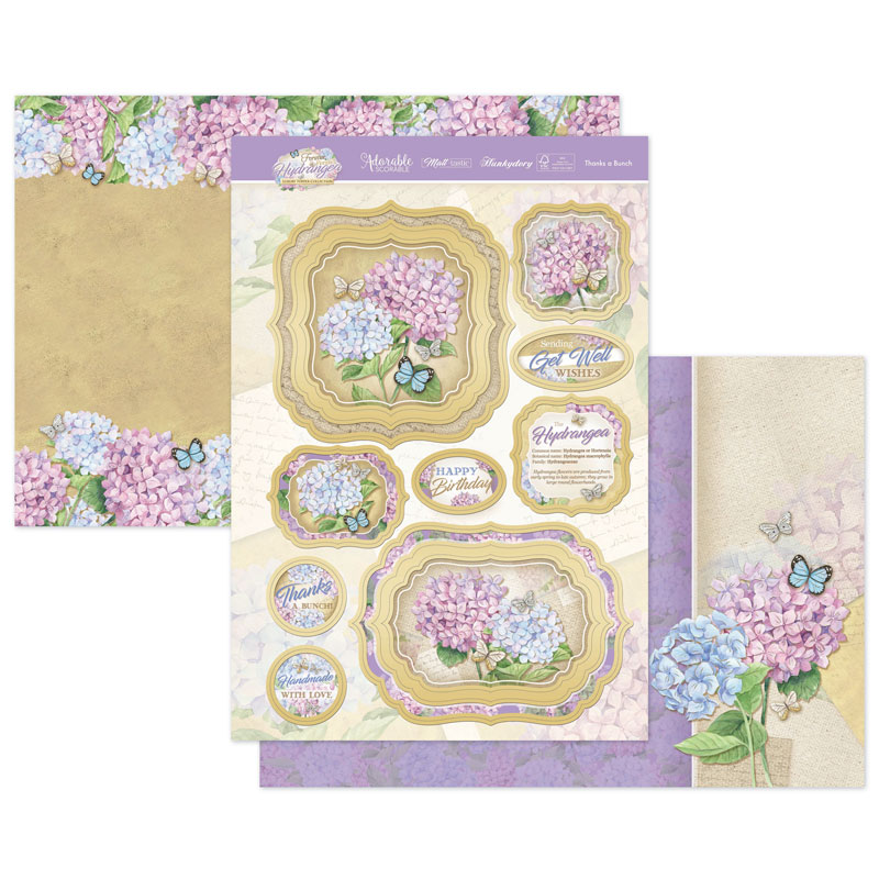 (image for) Die Cut Topper Set - Forever Florals Hydrangea, Thanks a Bunch