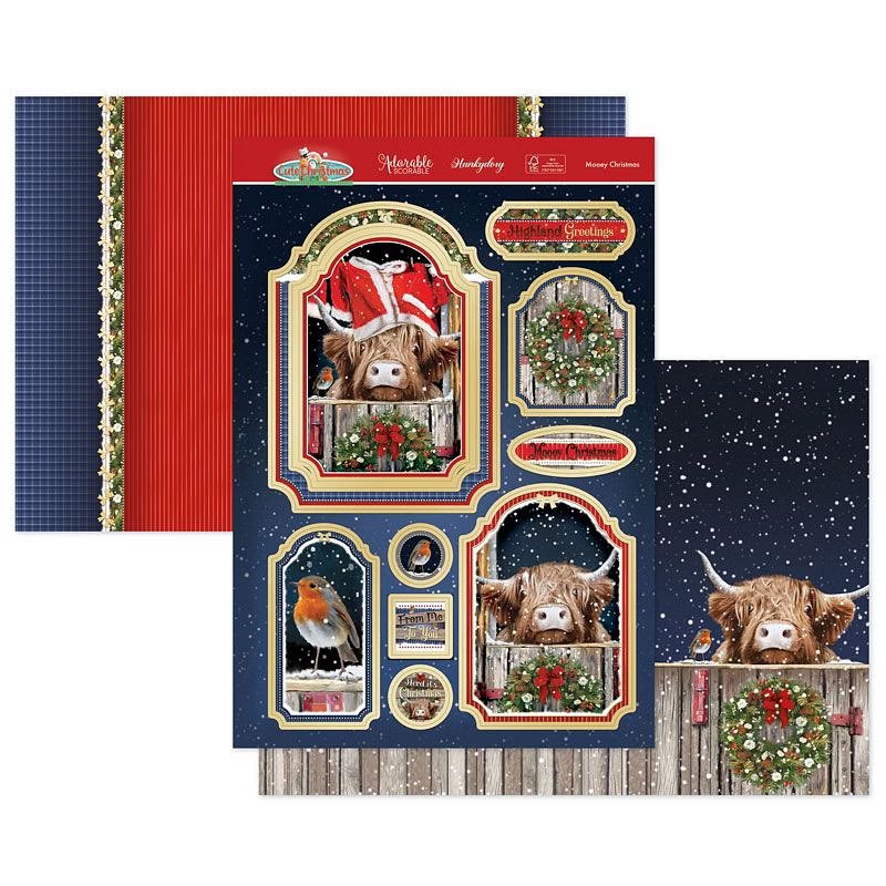 (image for) Die Cut Topper Set - Cute Christmas, Mooey Christmas