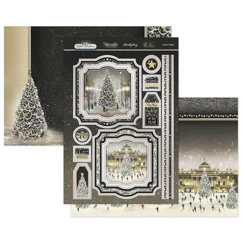 (image for) Die Cut Topper Set - White Christmas, Festive Nights