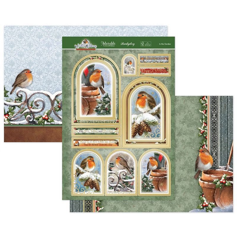 (image for) Die Cut Topper Set - Winter Robins, In The Garden