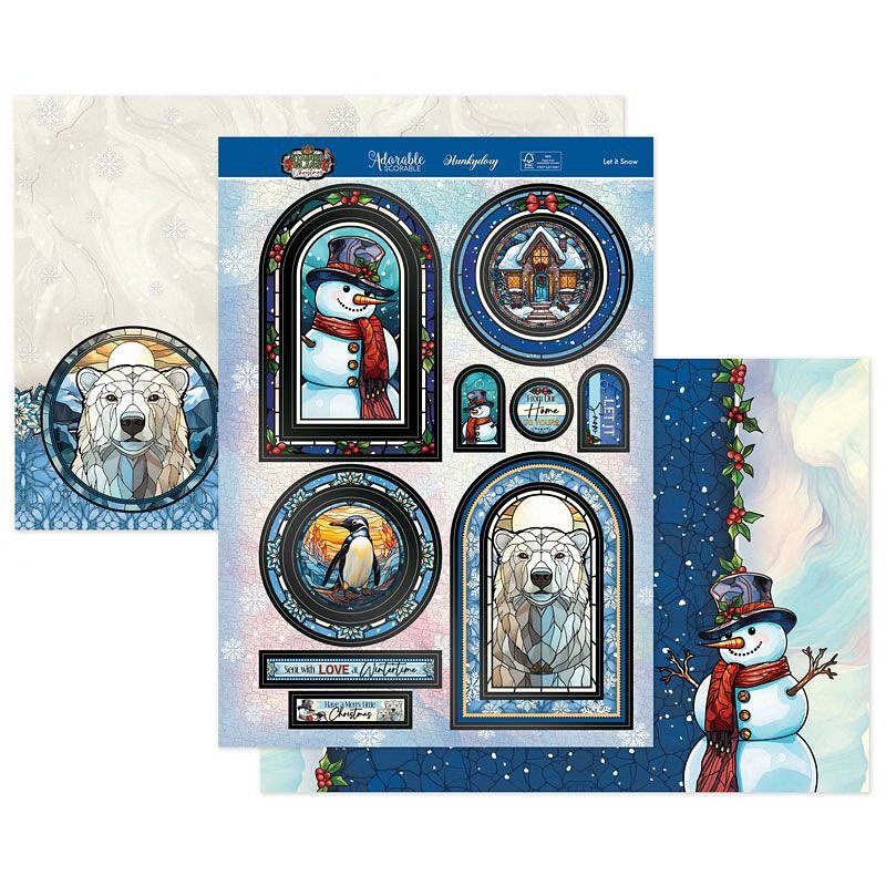 (image for) Die Cut Topper Set - Stained Glass Christmas, Let It Snow