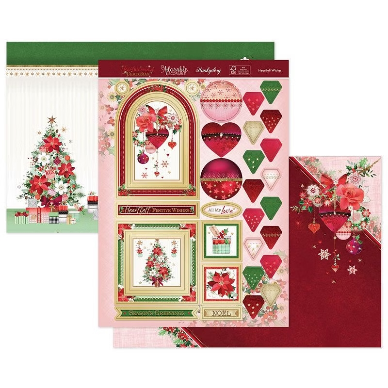 (image for) Die Cut Topper Set - A Heartwarming Christmas, Heartfelt Wishes