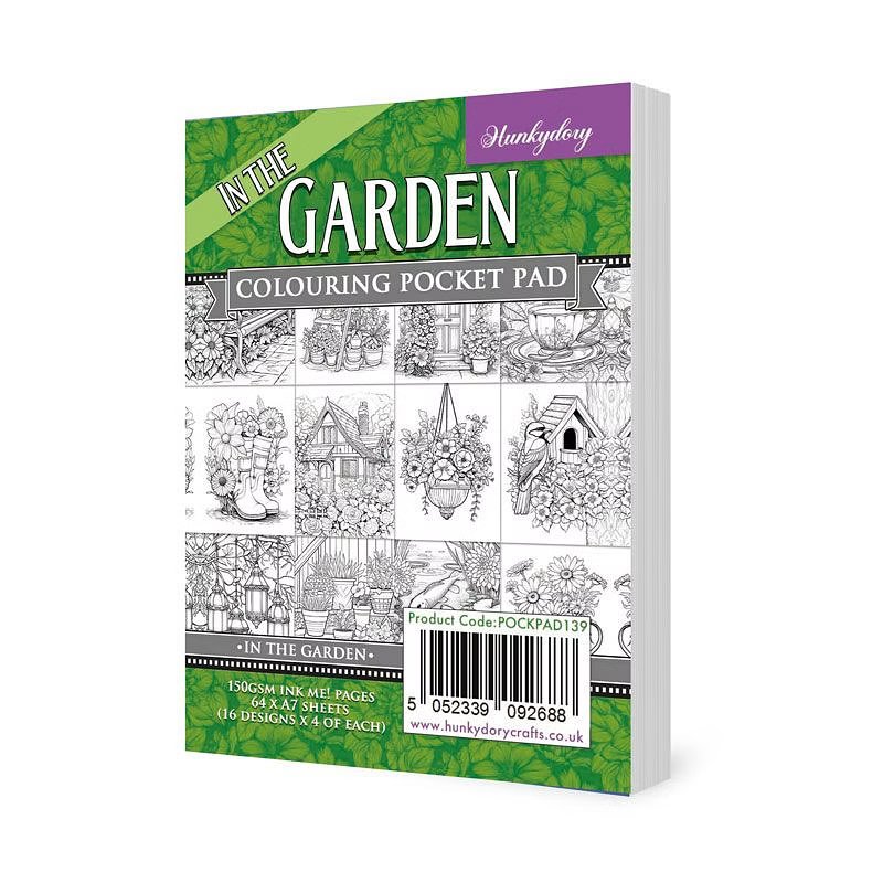 (image for) Colouring Pocket Pad - In The Garden (64 Sheets) POCKPAD139