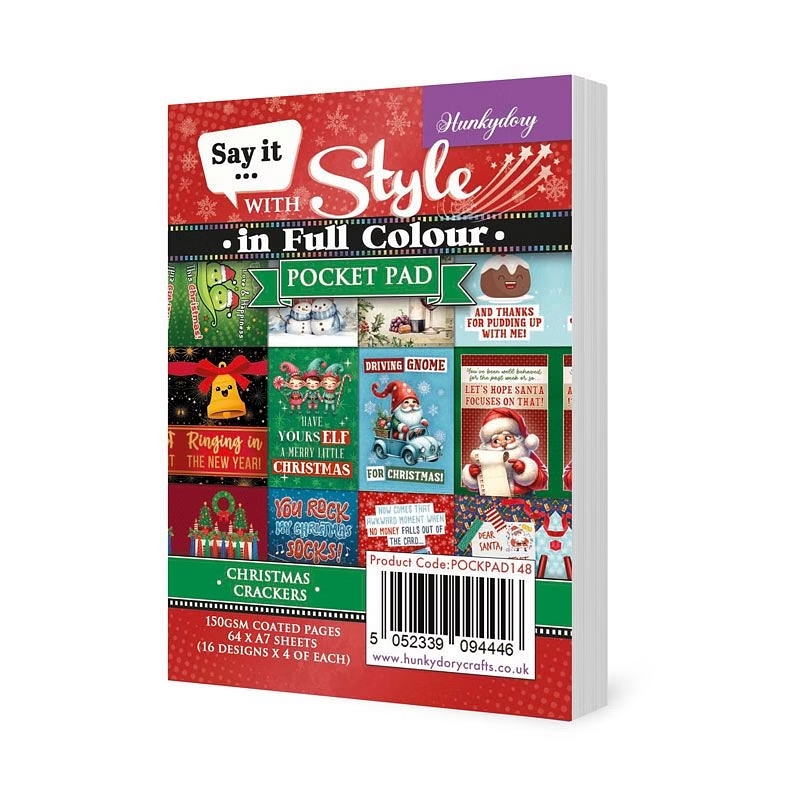(image for) Say It With Style Colour Pocket Pad - Christmas Crackers (POCKPAD148)