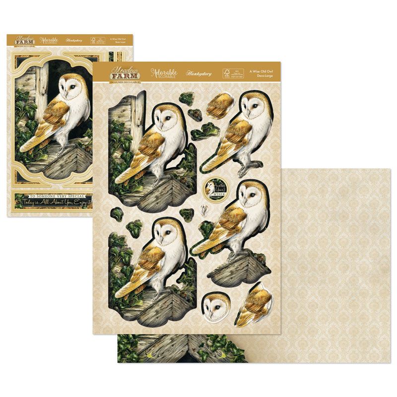 (image for) Die Cut Decoupage Set - Meadow Farm, A Wise Old Owl