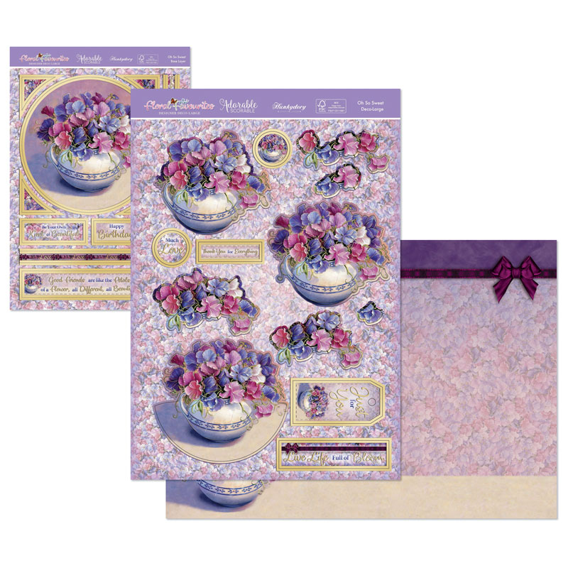 (image for) Die Cut Decoupage Set - Floral Favourites, Oh So Sweet