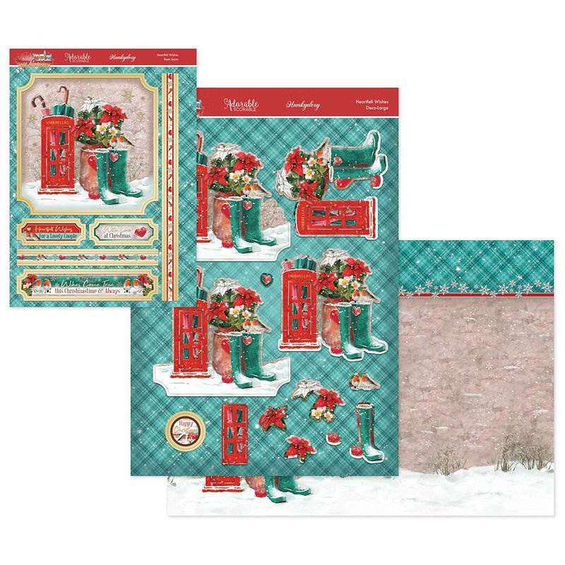 (image for) Die Cut Decoupage Set - A Very Merry Christmas, Heartfelt Wishes