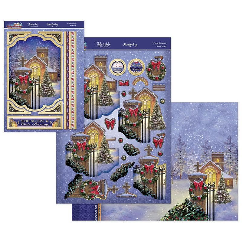 (image for) Die Cut Decoupage Set - A Very Merry Christmas, Winter Blessings