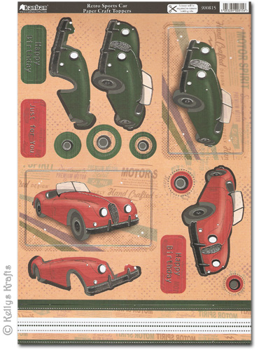 (image for) Kanban Craft Toppers - Retro Sports Car (900815)