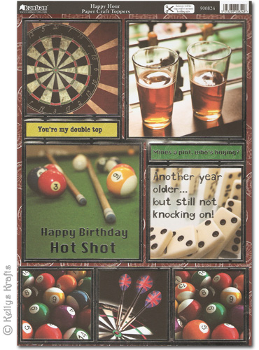 (image for) Kanban Craft Toppers - Happy Hour, Pub Games (900824)