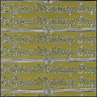 (image for) On Your Wedding Day, Gold Peel Off Stickers (1 sheet)
