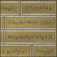 (image for) Christmas Block Captions, Gold Peel Off Stickers (1 sheet)