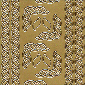 (image for) Border Strips & Corners, Gold Peel Off Stickers (1 sheet)