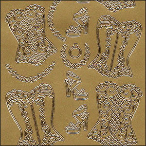 (image for) Corsets/Basques, Gold Peel Off Stickers (1 sheet)