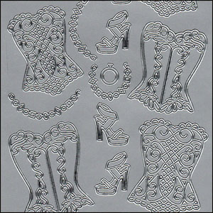 (image for) Corsets/Basques, Silver Peel Off Stickers (1 sheet)