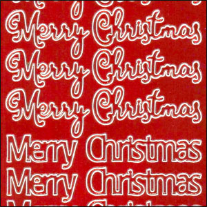 (image for) Merry Christmas, Red Mirror Peel Off Stickers (1 sheet)