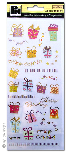 (image for) Coloured Accent Stickers, Birthday Gifts/Presents (1 Sheet)